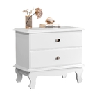 Conjunto Mesa De Cabeceira Bombe Branco