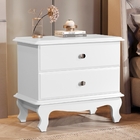 Conjunto Mesa De Cabeceira Bombe Branco