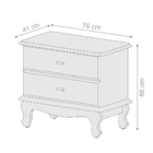 Conjunto Mesa De Cabeceira Bombe Branco