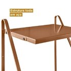 Conjunto Mesa De Cabeceira E Arara De Roupas Em Aço Begônia C