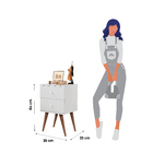 Conjunto Mesa De Cabeceira E Cômoda Candy Branco - Mania De M