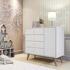 Conjunto Mesa De Cabeceira E Cômoda Candy Branco - Mania De M