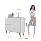 Conjunto Mesa De Cabeceira E Cômoda Candy Branco - Mania De M