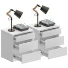 Conjunto Mesa De Cabeceira Hamilton Branco