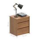 Conjunto Mesa De Cabeceira Hamilton Noce