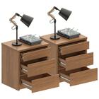 Conjunto Mesa De Cabeceira Hamilton Noce