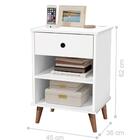 Conjunto Mesa De Cabeceira Londres Branco