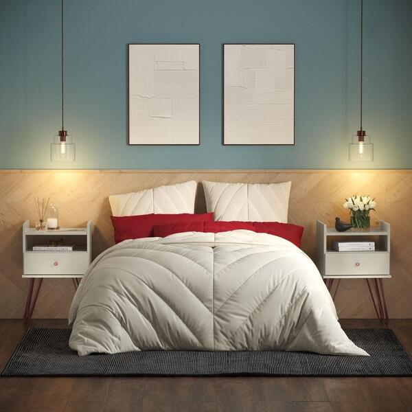 Conjunto Mesa De Cabeceira Monet Off White