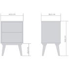 Conjunto Mesa De Cabeceira Oxford Branco