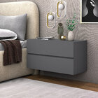 Conjunto Mesa De Cabeceira Para Quarto Casal De Parede Cor Ci