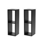 Conjunto Mesa De Cabeceira Pequena 20x20x60cm Diamante Preto