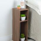 Conjunto Mesa De Cabeceira Pequena 20x20x60cm Nogal Quarto Sa