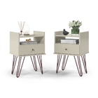 Conjunto Mesa De Cabeceira Renoir Off White