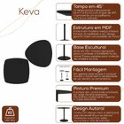 Conjunto Mesa De Canto Keva 40x40x53cm Preto