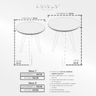 Conjunto Mesa De Canto Lateral Pé Palito Branca Com Vidro 50/