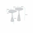 Conjunto Mesa De Canto Napoli 65cm X 40cm X 40cm Preto