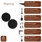 Conjunto Mesa De Canto Parma 65cm X 40cm X 40 Cm Preto