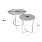 Conjunto Mesa De Canto Trento 57cm X 45cm X 45cm Natural Tawa