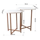 Conjunto Mesa De Centro 54cm X 54cm Idea Volakas