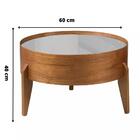 Conjunto Mesa De Centro Anna Com Tampo Off White E Pés Em Mad