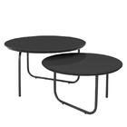 Conjunto Mesa De Centro Diamante Com Pés De Metal Preto