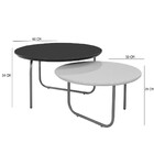 Conjunto Mesa De Centro Diamante Pé Cobre Off White