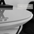 Conjunto Mesa De Centro Diamante Pé Preto Off White