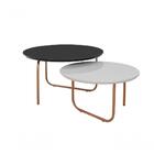 Conjunto Mesa De Centro Diamante Preto Branco