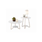 Conjunto Mesa De Centro E Apoio Liz Branco – Ej Móveis