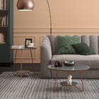 Conjunto Mesa De Centro E Apoio Liz Cinza/Freijó – Ej Móveis