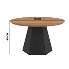 Conjunto Mesa De Centro E Lateral Redondas Freijó Preto Dalla