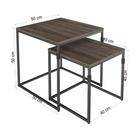 Conjunto Mesa De Centro Estilo Industrial Parati Nb Milani St