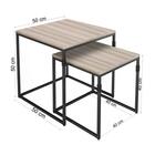 Conjunto Mesa De Centro Estilo Industrial Parati Nb Milani St