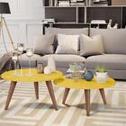 Conjunto Mesa De Centro Evie Amarelo