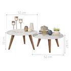 Conjunto Mesa De Centro Evie Branco