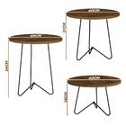 Conjunto Mesa De Centro Lateral E Apoio Com Pés De Ferro Cane