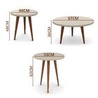Conjunto Mesa De Centro Lateral E Apoio Off White Legs Patrim