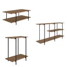 Conjunto Mesa De Centro Mesa Lateral E Aparador Tube Industri