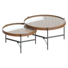 Conjunto Mesa De Centro Nezuko Base Grafite Tampo Off White G