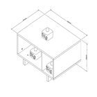 Conjunto Mesa De Centro Rack Com Nicho Para Tv De Até 50 Pole