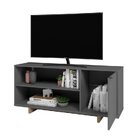 Conjunto Mesa De Centro Rack Com Nicho Para Tv De Até 50 Pole