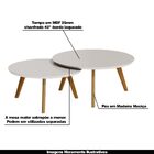 Conjunto Mesa De Centro Redonda Polly Off White G29 - Gran Be