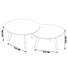 Conjunto Mesa De Centro Redonda Polly Off White/nature G29 -