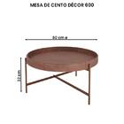 Conjunto Mesa De Centro Sala Décor 700 E 600 Pés De Metal