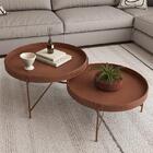 Conjunto Mesa De Centro Sala Décor 700 E 600 Pés De Metal