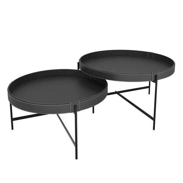 Conjunto Mesa De Centro Sala Décor 700 E 600 Pés De Metal