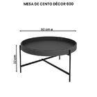 Conjunto Mesa De Centro Sala Décor 700 E 600 Pés De Metal