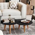 Conjunto Mesa De Centro Tesla - Preto / Legno