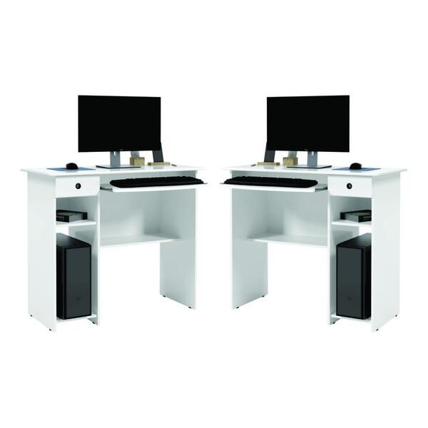 Conjunto Mesa De Computador Afrodite Branco