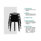 Conjunto: Mesa De Cozinha Dobrável 1590 C/ 2 Banquetas Preto